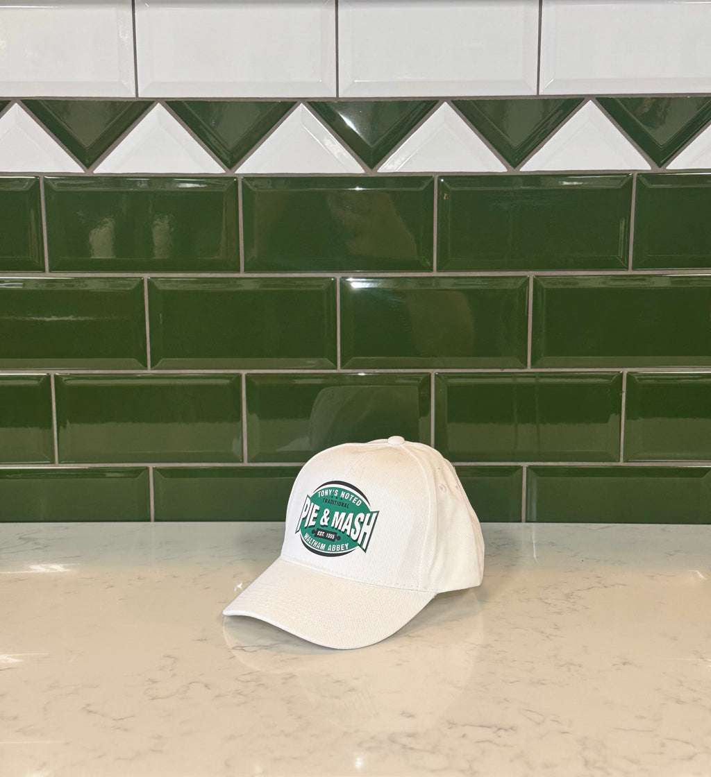 White Baseball Style Hat With Logo