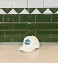 White Baseball Style Hat With Logo